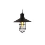 Lustre suspendu edm vintage aluminium noir 60w e27