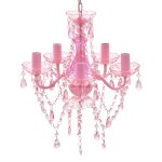 Lustre en verre artificiel classique 80 x 38 x 40 cm design el�gant ambiance cosy salon en verre rose ...