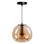 Lustre en verre beige dor�