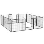 Luxe parc enclos modulable verrouillable dim. carr�es totales 240 x 240 cm acier epoxy