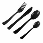 M�nag�re 24 pi�ces  couverts r�utilisables  noir