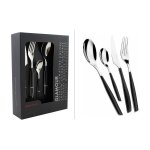 M�nag�re inox 24 pi�ces bugatti glamour noir