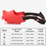 M - rouge - museli�re r�glable en silicone pour chien, nouveau design de panier, museli�re anti morsure ...