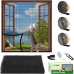 Maa - moustiquaire ajustable pour chat, taille de fentre diy, maximum 130 cm x 150 cm, moustiquaire ...