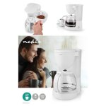 Machine a caf� cafeti�re electrique blanche carafe en verre 1, 25l, fonct maintien au chaud, syst�me ...