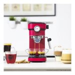 Machine a café expresso de 1, 2l 1350w rouge noir Machine a café expresso de 1, 2l 1350w rouge noir