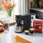 Machine  caf senseo 2 en 1 de 1l 1450w gris noir