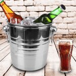 Machine a gla�ons 5l en acier inoxydable, seau a champagne, vin, bi�re, seau refroidisseur pour ktv bar ...