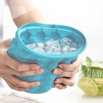 Machine a gla�ons en silicone pour cube de glace pour cuisine, plateau avec couvercle, seau portable, ...
