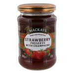Mackays confiture de fraises au champagne, saveur fruit�e et raffin�e, pot 340g, d�licieuse tartinade ...