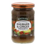 Mackays confiture rhubarbe et gingembre artisanale saveur unique 340g pot verre d�licieux petit d�jeuner ...