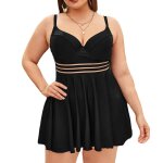 Maillot de bain pour femmes, tankini, grande taille, rembourr, a roues, 2 pices, ventre couvert, pour ...