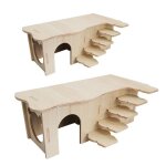 Maison en bois de hamster, petit animal, cachette, cabane a mcher, jouet pour hamster gerbils 53ca