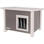 Maison pour chats eli 57 x 45 x 43 cm gris et blanc kerbl