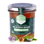 Maison crtet miel de thym, romarin et propolis verte fabrication artisanale 400g
