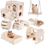 Maison hamster: 7 pi�ces jouet hamster, jouet cochon d'inde, jouet cochon d'inde, hamster accessoire, ...