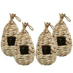 Maison d'oiseaux tissée a la main, cabane a oiseaux de 9x4 pouces, petite maison suspendue pour les oiseaux ... Maison d'oiseaux tissée a la main, cabane a oiseaux de 9x4 pouces, petite maison suspendue pour les oiseaux ...