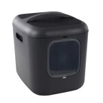 Maison de toilette pour chat - romy - 61, 5 x 50 x 57, 5 cm - plastique recycl� - anthracite