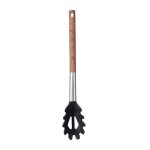 Manche en bois d'imitation ensemble de 10 ustensiles de cuisine pole antiadhsive en nylon pelle a soupe ...