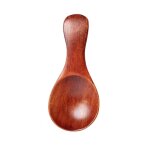 Manche mini cuillre en bois naturel, cuillre a th miel caf condiment sel assaisonnement cuillre ...