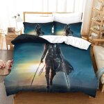 Mandalorian&yoda parure de lit imprim��e en d pi��ces, housse de couette en polycoton douce et confortable, ...