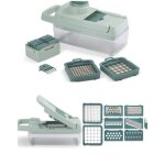 Mandoline multifonction 8 lames interchangeables en acier inoxydable pour r�per finement a grossi�rement, ...