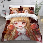 Manga fille housse de couette x imprim�� d anime parure de lit personnes ado fille enfants microfibre ...