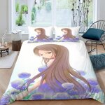 Manga filles housse de couette x imprim�� d fan d'anime manga parure de lit personnes ado fille enfants ...