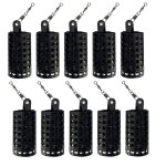 Mangeoire en acier inoxydable pour leurre de pche, panier rond et carr, 10 pices - type 10pc round ...