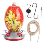 Mangeoire à eau pour colibris, peinture colorée, outil d'alimentation pour oiseaux en verre, pour jardin ... Mangeoire à eau pour colibris, peinture colorée, outil d'alimentation pour oiseaux en verre, pour jardin ...