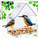 Mangeoire a oiseaux alec en verre organique, alimentation par adsorption extérieure, boîte a nourriture ... Mangeoire a oiseaux alec en verre organique, alimentation par adsorption extérieure, boîte a nourriture ...