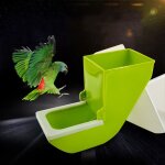 Mangeoire a oiseaux automatique pour perroquets, accessoires de cage, conteneur de nourriture pour graines ...