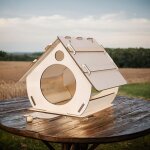Mangeoires a oiseaux en bois a assembler soi - même, cage a oiseaux décorative pour jardin extérieur ... Mangeoires a oiseaux en bois a assembler soi - même, cage a oiseaux décorative pour jardin extérieur ...