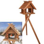 Mangeoire a oiseaux natura sur pied a?47cm