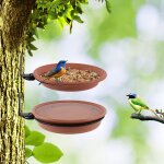 Mangeoires a oiseaux de pont, plateau de bain durable pour les bains d'oiseaux avec supports rglables, ...