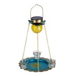 Mangeoire a oiseaux solaire avec lumi�re led, imperm�able, d�coration de jardin, accessoires d'int�rieur ...