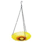 Mangeoire a oiseaux en verre de tournesol pour jardin, bol de bain a oiseaux, facile a utiliser, décoration ... Mangeoire a oiseaux en verre de tournesol pour jardin, bol de bain a oiseaux, facile a utiliser, décoration ...