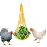 Mangeoire suspendue pour poules, coqs, l�gumes, fruits, oiseaux, brochettes, perroquets, filet tress� ...
