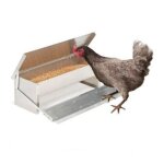 Mangeoire xl pour poules distributeur automatique a pédale en acier 5 kg Mangeoire xl pour poules distributeur automatique a pédale en acier 5 kg