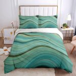 Marbre vert literie set, art fluide abstrait x cm housse de couette king size, couette en microfibre ...