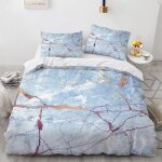 Marbrure housse de couette x cm x cm avec deux taies d'oreiller xcm polyester - coton housses de couettes ...