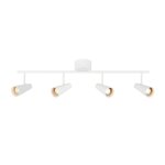 Markslojd crest plafonnier spot bar 4 lumi�res blanc sable