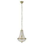 Markslojd grs106118 - plafonnier en cristal a 1 ampoule en laiton, e27