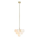 Markslojd merlot plafonnier 13 globe light laiton, blanc