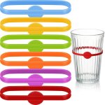 Marqueur de boisson pour verres a vin en silicone, etiquette de boisson rutilisable pour verres a champagne, ...