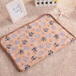 Marron - couverture polaire douce pour animaux de compagnie, tapis de sommeil pour chiot, chat, mignon, ...