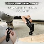Marteau pliant portable multifonctionnel d'ext��rieur, mini pince �� fil, tire - bouchon, camping en ...