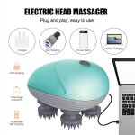 Masseur de tte electrique multifonctionnel, rechargeable par usb, soulage le stress du cuir chevelu, ...