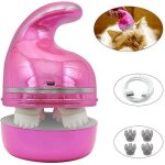 Masseur de t�te electrique pour chat et chien - rechargeable - rotatif 3d - rose