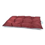Matelas bomb� pour chien - polyester - tissus oxford bordeaux - gris 55 x 90 cm